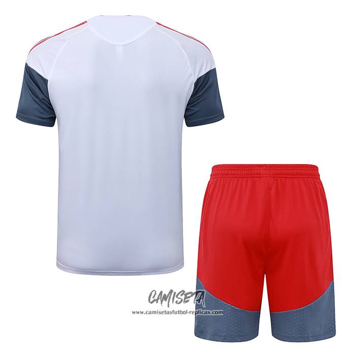 Chandal del SC Internacional 2026-2027 Manga Corta Blanco - Pantalon Corto